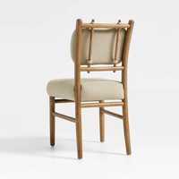 Chaise de salle à manger moderne en teck avec coussin rembourré, empilable, écologique, mobilier haut de gamme pour villa, appartement, hôtel, restaurant