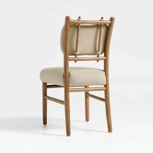 Chaise de salle à manger contemporaine en teck avec coussin rembourré, mobilier haut de gamme pour hôtel et restaurant, prix direct usine - Product Image 4