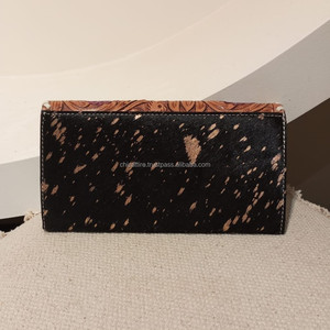 Portefeuille en cuir usiné à la main Western Sac à main en cuir véritable métallisé Porte-cartes Western de haute qualité Portefeuille de luxe - Product Image 4