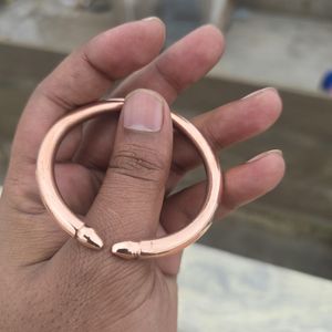 Handcrafted <b>Copper</b> Cuff <b>Bangle</b>: Adjustable Unisex Torque Bracelet Modern Round Polished <b>Copper</b> Cufflinks with Gravure - Product Image 4