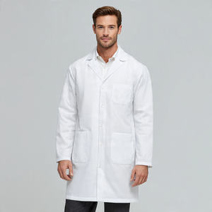 Bata de Laboratorio de Manga Larga de Alta Calidad, Uniforme Médico para Doctor, Enfermera, Hospital - Product Image 1