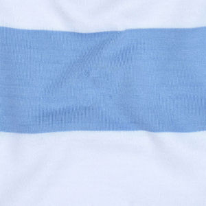 Camisa Polo a Rayas para Hombre, Azul Claro y Blanco, Rayas Horizontales, Manga Corta, Transpirable, Informal, para Verano, Golf, Tenis - Product Image 6