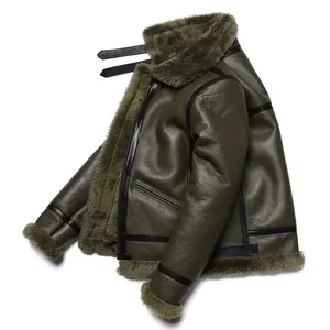 2026 Trending OEM <b>Men</b> Genuine Leather Bomber <b>Jacket</b> Canvas Winter Front Logo Customized Color & Logo Bulk Order Manufacturer - Product Image 2