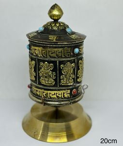 New Nepal Tabletop <b>Prayer</b> Wheel Comfortable and Convenient Portable <b>Prayer</b> <b>Mat</b> - Product Image 4