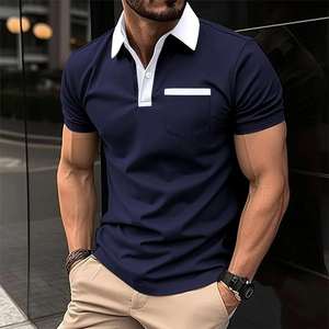 Camisetas Polo Lisas Suaves de Venta Directa de Fábrica, Camisetas Polo de Algodón para Hombre de Talla Grande con Cuello Alto, Diseño Personalizado y Transpirable - Product Image 6