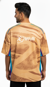 T-shirt Oversize Urbain Grand Format à Sublimation pour Homme – Style Décontracté Streetwear Coupe Classique en Polyester/Coton Séchage Rapide Respirant Tendance - Product Image 2