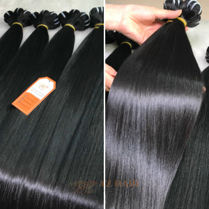 Extensions de cheveux humains vietnamiens non traités, lisses, de couleur noire et soyeuse, brillants, prêts à être expédiés, cheveux bruts de qualité vierge - Product Image 2