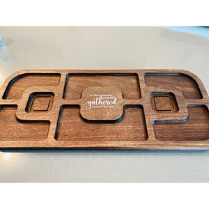 ถาดเสิร์ฟไม้วอลนัทสไตล์เรสติก งานแฮนด์เมด ขายส่ง |   อัคดุส ซาลีม - Product Image 2