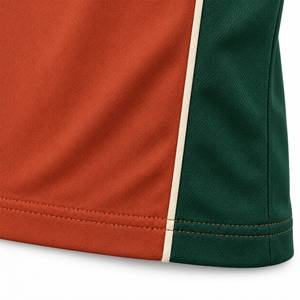 Men's Short Sleeve Sport <b>T</b>-<b>Shirt</b> <b>Orange</b> Green Contrast Panels Quick Dry Eco-Friendly Breathable Regular Fit O-Neck 100% - Product Image 3