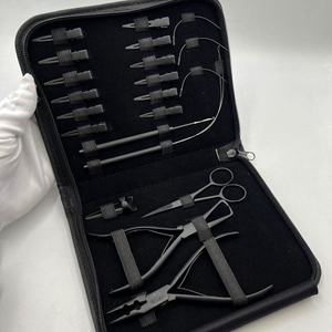 Alicate Removedor de Microeslabones Más Vendido, Kit de Herramientas para Extensiones de Cabello de Acero Inoxidable Negro Mate con Logotipo Personalizado, Peso 300g - Product Image 1