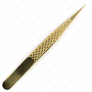 Premium I Shape Stainless Steel Eyelash Extension Tweezers with Diamond Grip Classic Pointed Applicator for <b>Lash</b> Extensions - Product Image 4