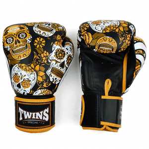 Guantes de Boxeo Gemelos de Color Amarillo, Última Moda, Alta Calidad, Cuero Vacuno Auténtico, con Cordones, para Entrenamiento y Sparring, MMA, Muay Thai - Product Image 1