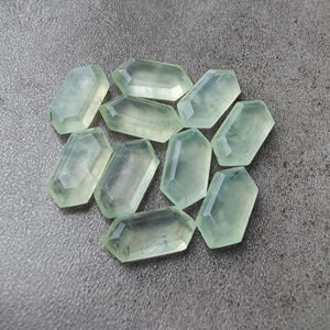 Piedra Preciosa de Prehnita Genuina, Corte Tableta, Calibrada, Hexagonal, Parte Posterior Plana, Piedra Suelta para Fabricación de Joyas, Cabujón al por Mayor - Product Image 2