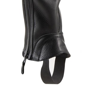 Heavy Duty Leather Horse Riding <b>Chaps</b> Adjustable Equestrian <b>Half</b> <b>Chaps</b> Professional Horseback Riding Protective Leg Covers - Product Image 3