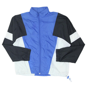 Custom Men's Vintage Retro Nylon 80s 90s Zip Lightweight Polyester Windbreaker Jacket Plus Size Waterproof Colour <b>Block</b> Design - Product Image 1