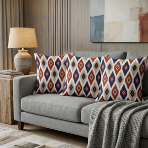 Housse de coussin carrée en laine Kilim authentique, écologique, faite à la main, au design géométrique, technique de tissage, pour usage domestique, réversible - Product Image 3