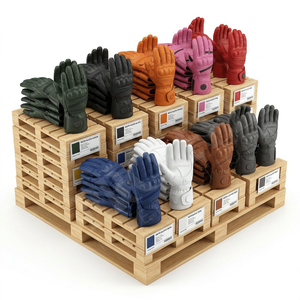 Gants de moto en cuir en gros, protecteurs, personnalisés, tendance, compatibles écran tactile, respirants, antidérapants, résistants aux chocs pour motards - Product Image 1