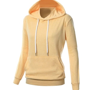 Sweat-shirt à capuche pour femme, couleur unie, manches longues, en coton tricoté respirant, décontracté, pour l'hiver, le printemps et l'automne, avec logo imprimé sur le devant - Product Image 1