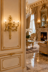 Statement Venetian Baroque Luxury Wall <b>Sconce</b> Decorative Wall <b>Light</b> with Elaborate Ornamental Mirror Detailing, Decorative Brass - Product Image 6