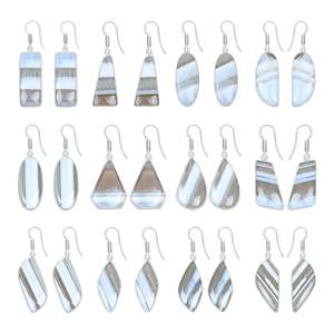 Pendientes de ópalo azul Owyhee, pendientes colgantes de plata de ley 925, joyería de piedras preciosas naturales, regalo para mujeres a precio de fábrica - Product Image 4