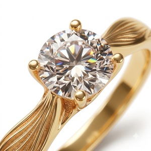 Bague de fiançailles pour femme en or plaqué or avec diamant de laboratoire taille marquise en platine, style tendance - Product Image 6