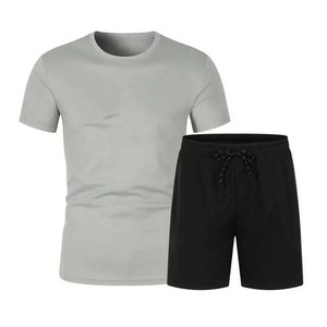 Ensembles courts personnalisables pour hommes – Tenues décontractées d'été – Ensemble 2 pièces sport pour hommes – Chemises et shorts – Ensembles masculins pour la gym – En solde 2027 - Product Image 1