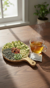 Té Herbal Premium de la Marca NMPT, Mezclado para una Piel Sana y la Salud Uterina, Centella Asiática de Hojas Pequeñas Secas en Frío - Product Image 6