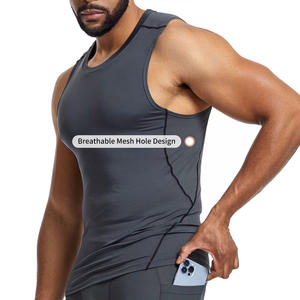 Débardeur de sport en coton pour garçon, sans manches, idéal pour le voyage, la gym, la musculation, le fitness, la course à pied, avec logo personnalisé - Product Image 2