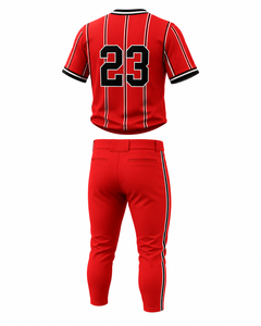 Wholesale Custom Baseball Team Uniform Full Button Baseball Jersey and Pants Set Breathable <b>Athletic</b> Sportswear Supplier - Product Image 3