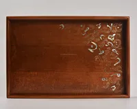 Bestseller Arabischer Stil Ramadan Eid Geschenk Akazienholz Intarsien Acryl Perlmutt Rechteckiges Handgefertigtes Hochwertiges Serviertablett