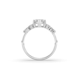 Bague de fiançailles minimaliste légère et unique en or 14 carats avec diamant de laboratoire taille marquise brillant de 2,00 carats pour femme - Product Image 2