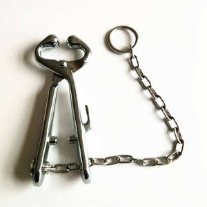 Pinzas Manuales de Acero Inoxidable para la Nariz de Vacas ALIVANTA INDUSTRY, Instrumentos Quirúrgicos Veterinarios Reutilizables para Perros y Gatos con Cadena - Product Image 1