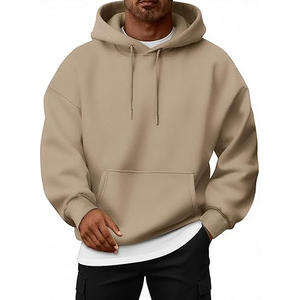 Sudaderas con Capucha Extra Grandes para Hombre, Color Sólido, Algodón, Sudaderas Casuales con Capucha, Corte Regular, Ropa de Otoño, Más Vendidas, Servicios OEM - Product Image 1