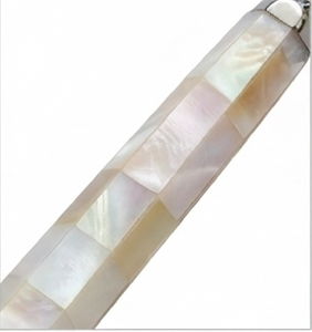Ensemble élégant de 5 couverts en métal avec manche en nacre, passe au lave-vaisselle, pour mariage - Product Image 2