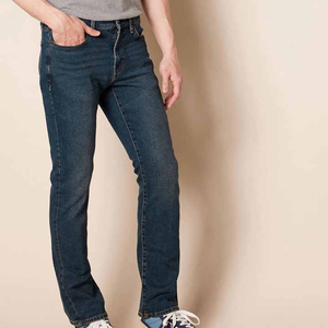 Three International Best Quality Men's Denim <b>Jeans</b> Casual Regular Fit Mid Waist Straight Pants Breathable Summer Chemical Wash - Product Image 4