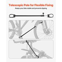 Support de réparation de vélo robuste de 66 lb, hauteur réglable de 32,8 à 56,6 cm avec plateau à outils magnétique, support de travail pliable pour vélo