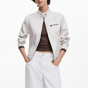 Chaquetas de cuero genuino a la moda para mujer con nuevo diseño, ajuste adaptable y estilo con cremallera. - Product Image 4