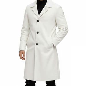 Abrigo de Lana Suave para Hombre, Diseño Nuevo 2026, Duradero, Transpirable, con Ribete de Piel, Personalizable, Ajuste Cómodo, Gran Venta - Product Image 1