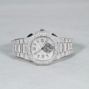 Montres Hip Hop de Luxe Entièrement Serties de Diamants Moissanite VVS, Mouvement Automatique, Fabriquées à la Main - Product Image 1