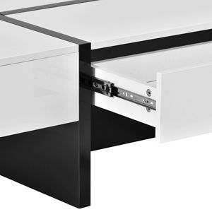Tavolino da Caffè Moderno dal Design Rettangolare Contemporaneo, Arredamento per Soggiorno, Tavolo Centrale Lucido per Divano - Product Image 6