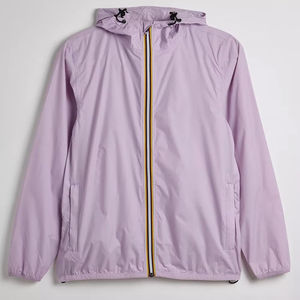 Blouson de course à capuche lavande pour femme, coupe-vent léger à manches longues avec fermeture éclair, idéal pour le printemps et les tenues décontractées - Product Image 6