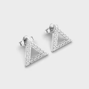 Round Cut Diamond Manufactured Luxury Moissanite <b>Earrings</b> for Women's Certified Sustainable Fine Available For Sale - Product Image 1