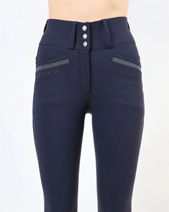 High Quality 4-way Stretch Horse Riding Breeches Leggings Tights <b>Equestrian</b> Wear Pants on Technical Fabric with Soft Feel - Product Image 1