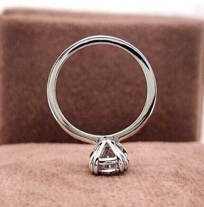 Oval Cut Moissanite Engagement <b>Ring</b> Solitaire Bridal Wedding Band <b>Resizable</b> Prong Set Women Jewelry - Product Image 4