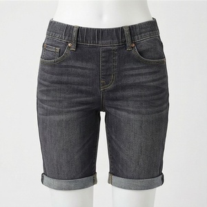 Shorts de Mezclilla para Mujer, a la Moda, Desgastados, de Cintura Alta, Pantalones Vaqueros Casuales, Ropa de Calle, Ropa de Verano, Color Personalizado - Product Image 1