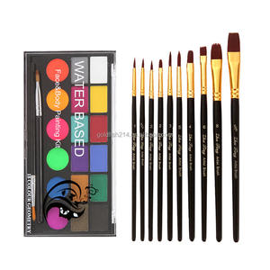 18 couleurs UV enfants Facepainting <span class=keywords><strong>Kit</strong></span> à base d'eau lavable corps artiste peinture <span class=keywords><strong>carnaval</strong></span> <span class=keywords><strong>maquillage</strong></span> fête - Product Image 4