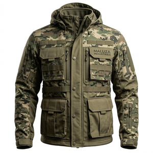 OEM Custom Summer Waterproof Print Hunting <b>Jacket</b> <b>Men</b> Silent <b>Shell</b> Thermal Nylon Lined Heavy Duty Outdoor Sports Wear Front - Product Image 1