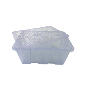 Boîte de rangement rectangulaire transparente rose en PP avec couvercle, recyclable, revêtement UV, épaisseur 2 mm, personnalisable pour usage agricole - Product Image 3