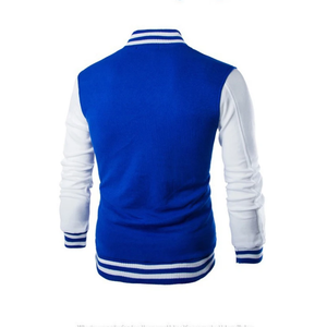 Dernière veste universitaire de sport personnalisée avec logo brodé, col montant, en toile, pour l'hiver, conception OEM, course cycliste - Product Image 4