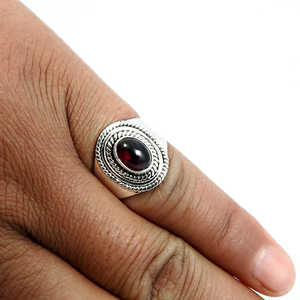Best Selling Handmade Pretty Natural <b>Garnet</b> Gemstone <b>Ring</b> In 925 Sterling <b>Silver</b> IGI Certified Boho Jewelry At Reasonable Price - Product Image 2